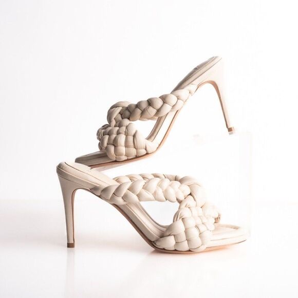 B3500100210013_07_9697a10f-  Alexandre Birman Womens Carlotta Braided Leather Sandal Heels Ivory 6.5 EU 37